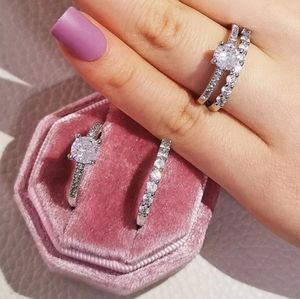 Sterling Silver Bridal Ring Set